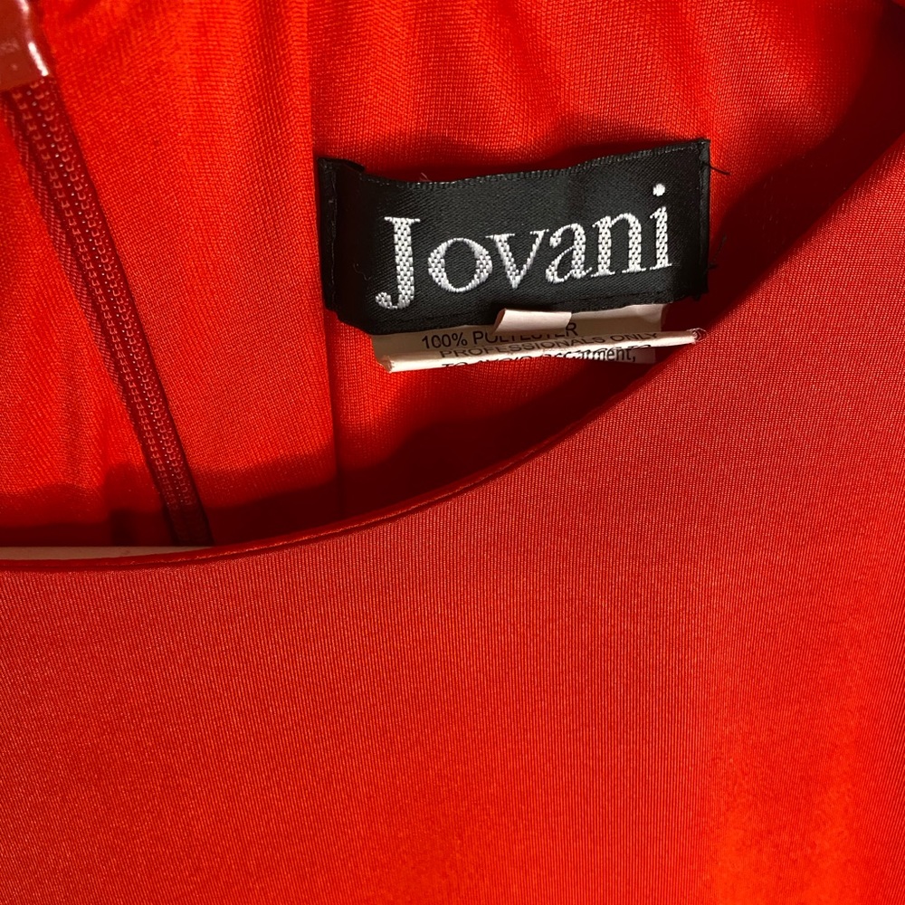 Jeweled Long Sleeve Jovani Red Dress